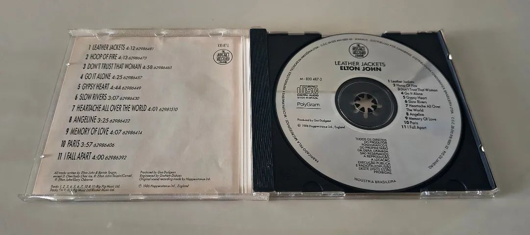 CD Elton John - Leather Jackets - Polygram - Ind. Brasileira - Foto 2