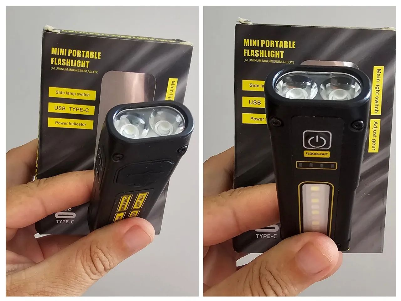 Powerbank 3000mAhp com Lanternas. Recarregável. 