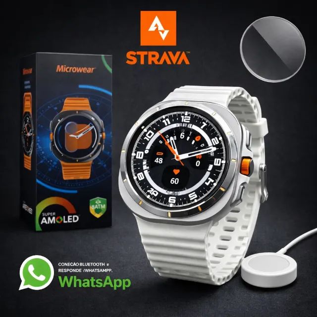 Relógio Smartwatch Esportivo Redondo Microwear Su01  Corrida Strava GPs - Foto 2