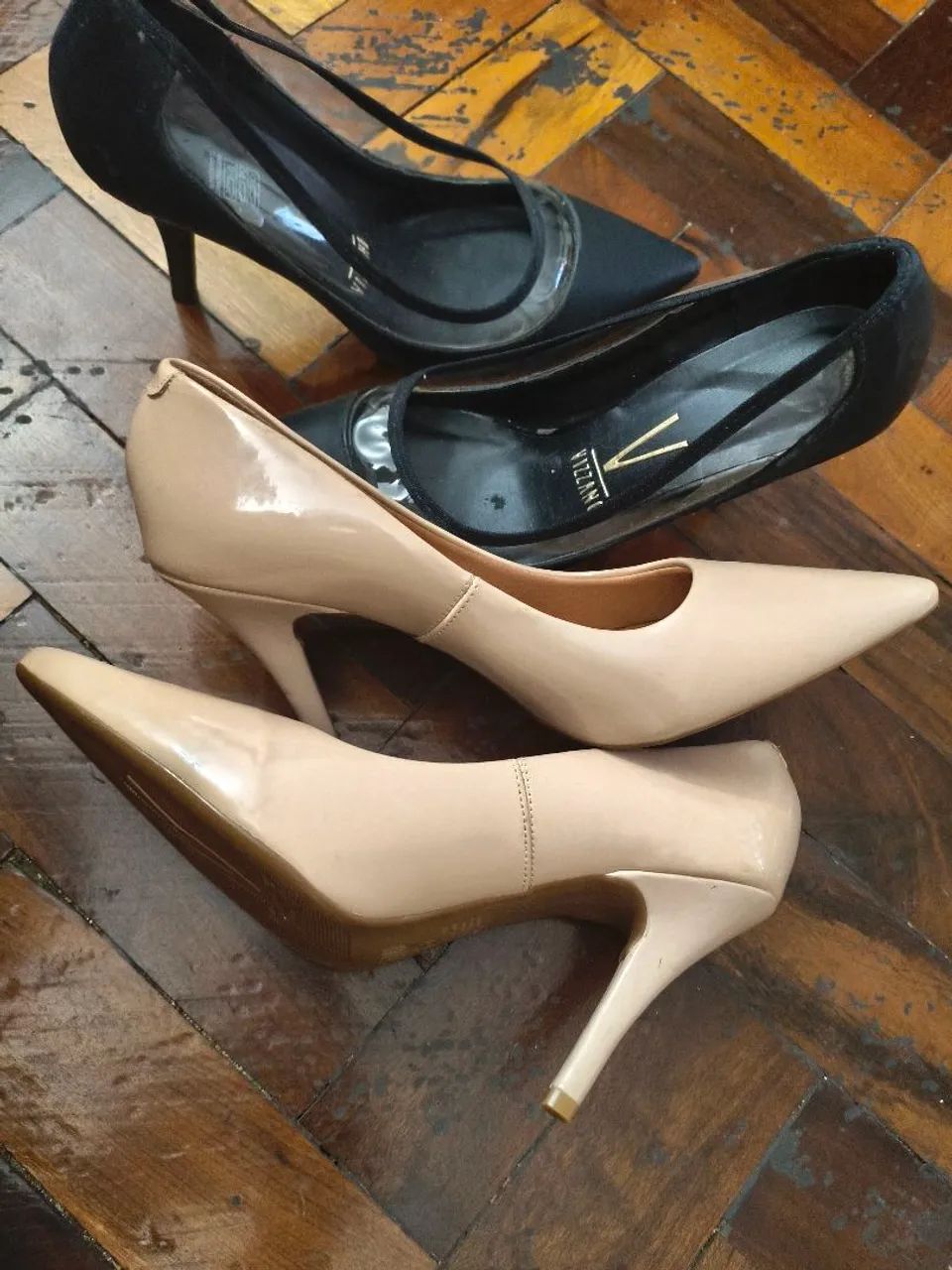 Sapatos preto e bege - Foto 4