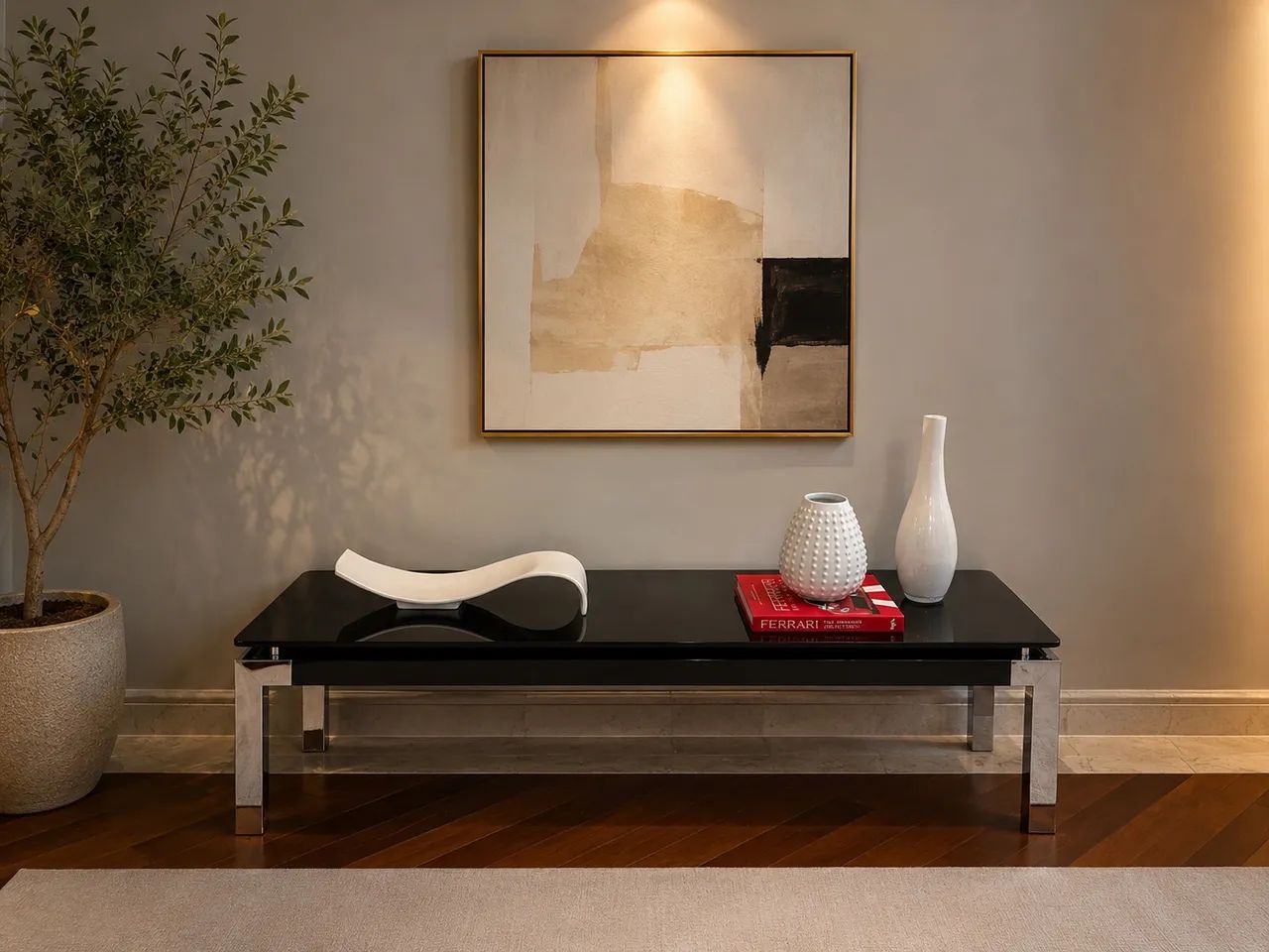 Conjunto de mesa lateral e de centro