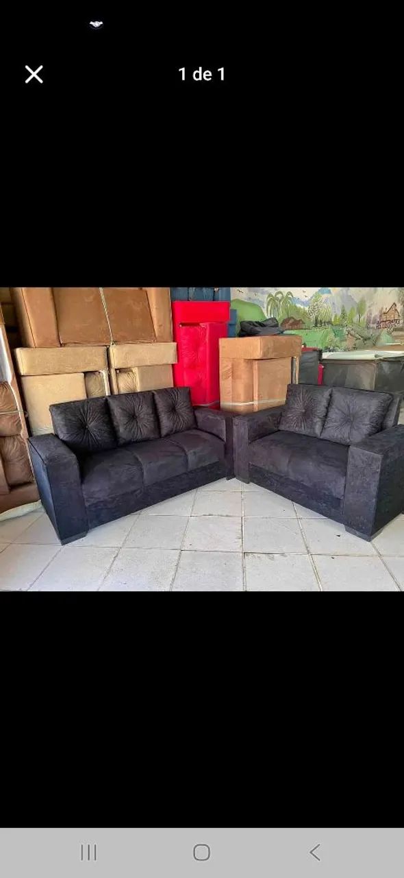 CONJUNTO DE SOFÁS COM ALMOFADAS SOLTAS - Foto 3