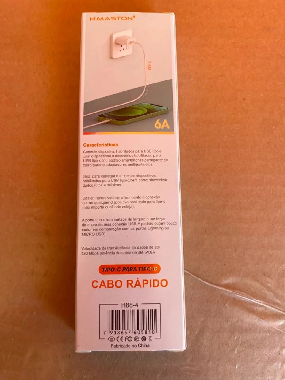 CABO RÁPIDO TIPO-C PARA TIPO-C VALOR 25,00 - Foto 2