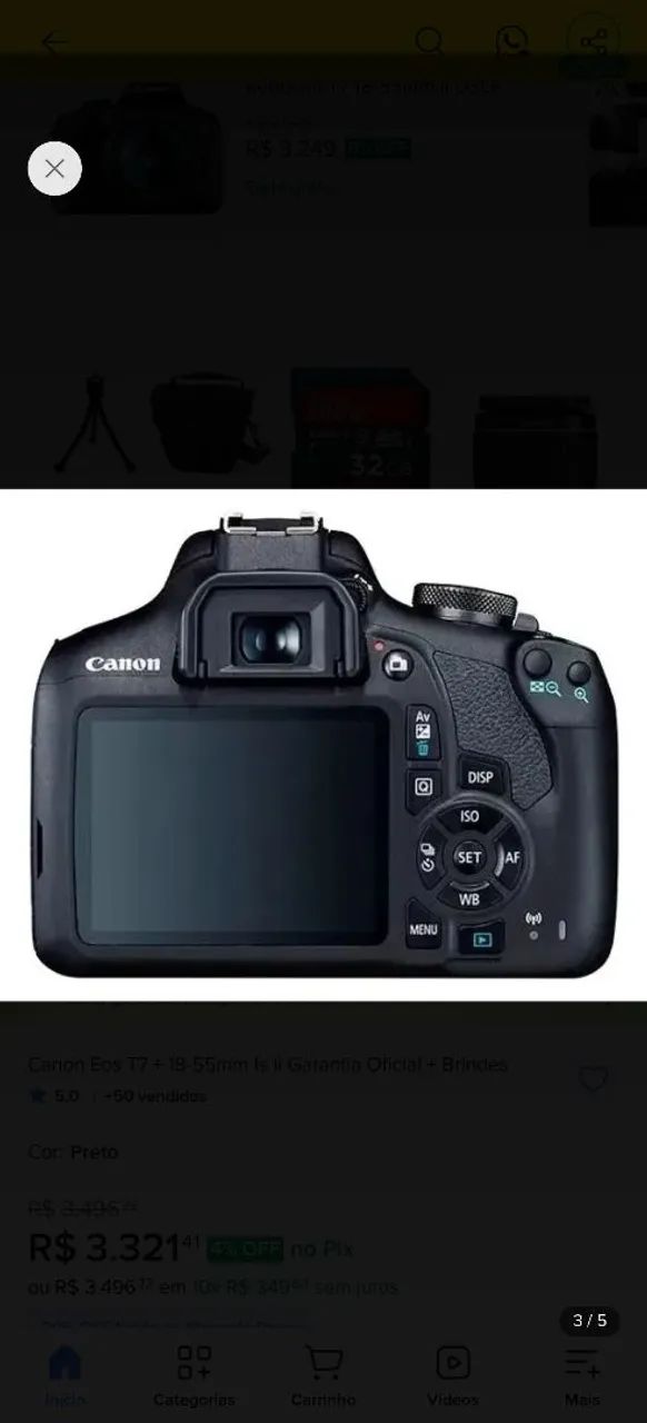 Câmera Canon EOS T100 - Foto 2