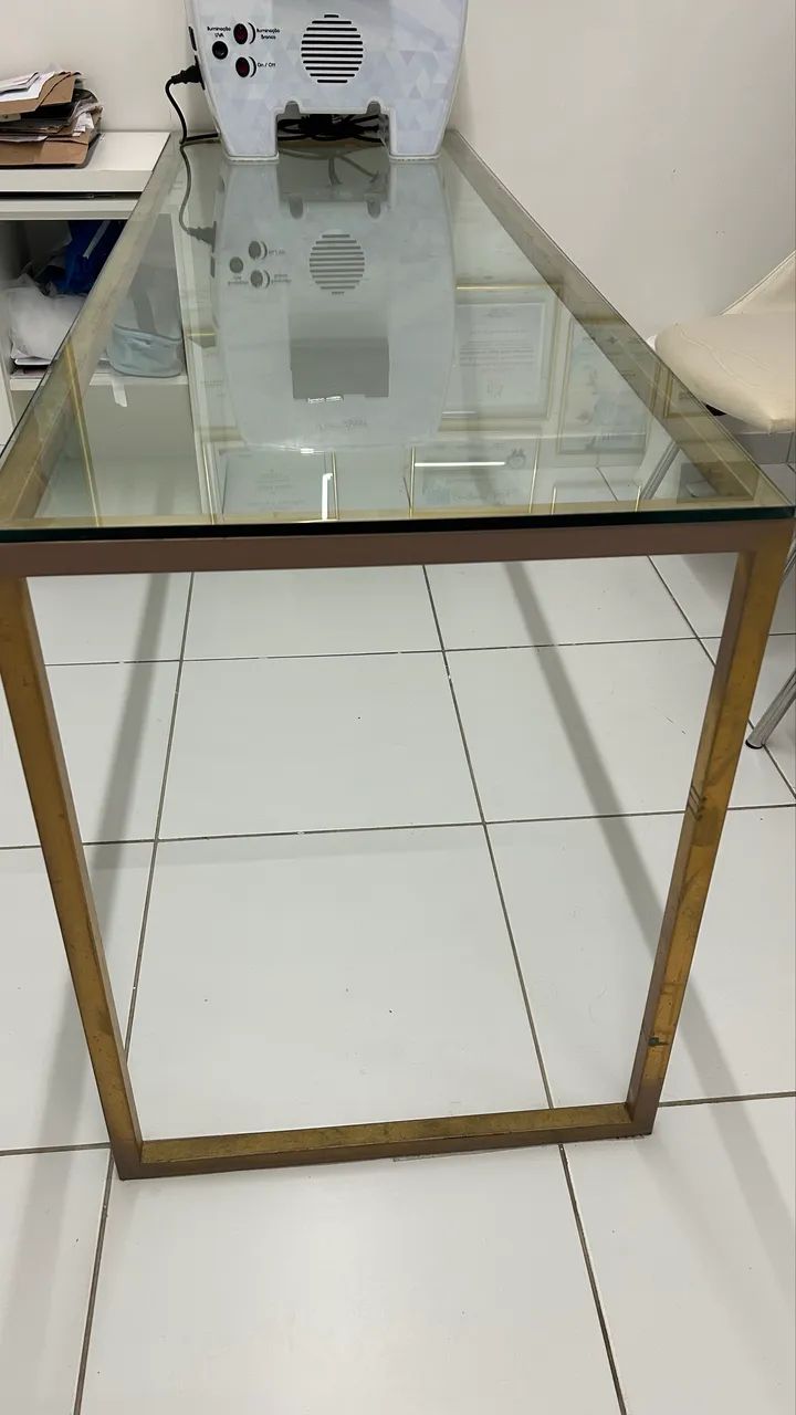 Mesa de vidro para escritório, consultório, quarto  - Foto 2