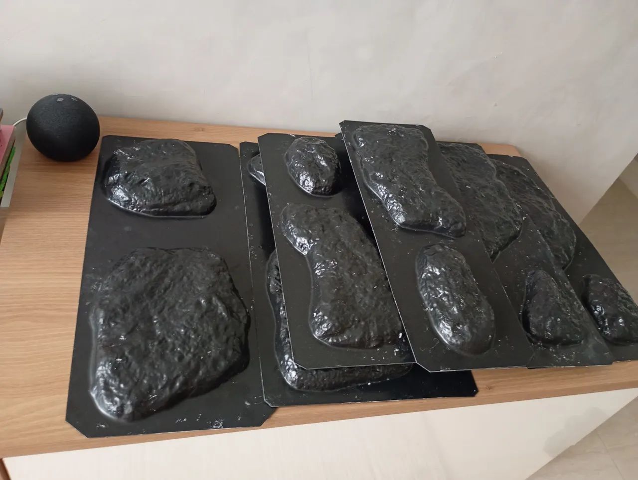 Formas para pedra moledo+ pedras prontas em gesso