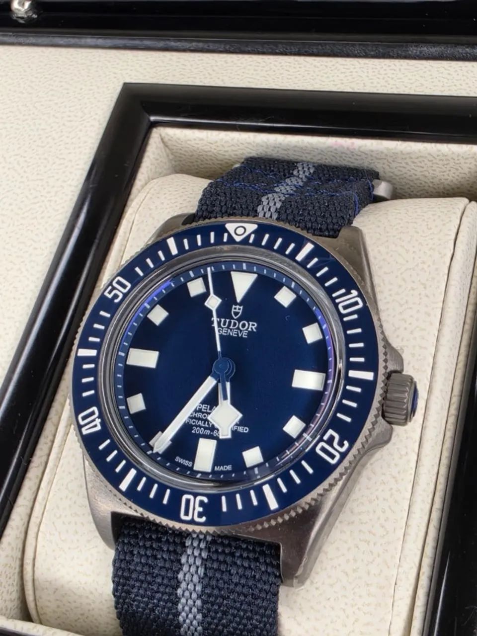 Relogio Tudor Pelagos Azul Autom. Super C. 2 pulseiras RECEBEU VOCE PAGA EM 10X S/ JUROS - Foto 4
