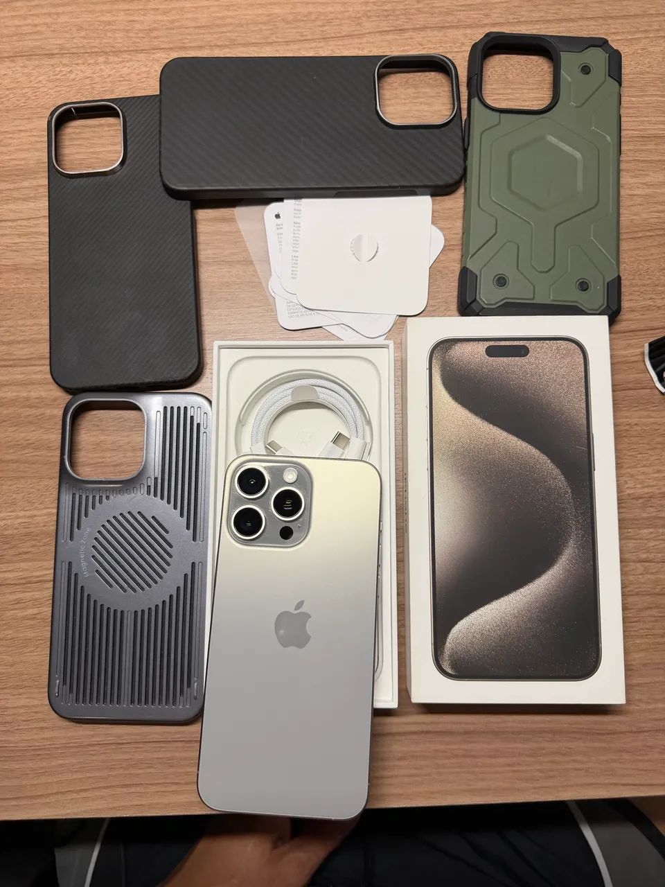 iPhone 15 pro Max cor natural Titanium -nacional 