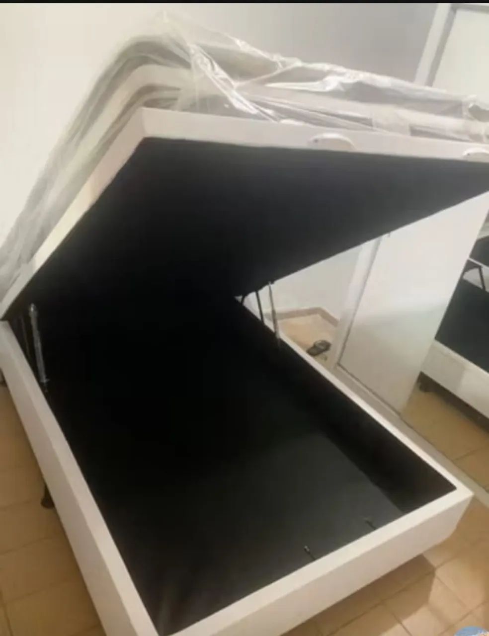Cama baú casal completa com colchão molas ensacadas D28  - Foto 4