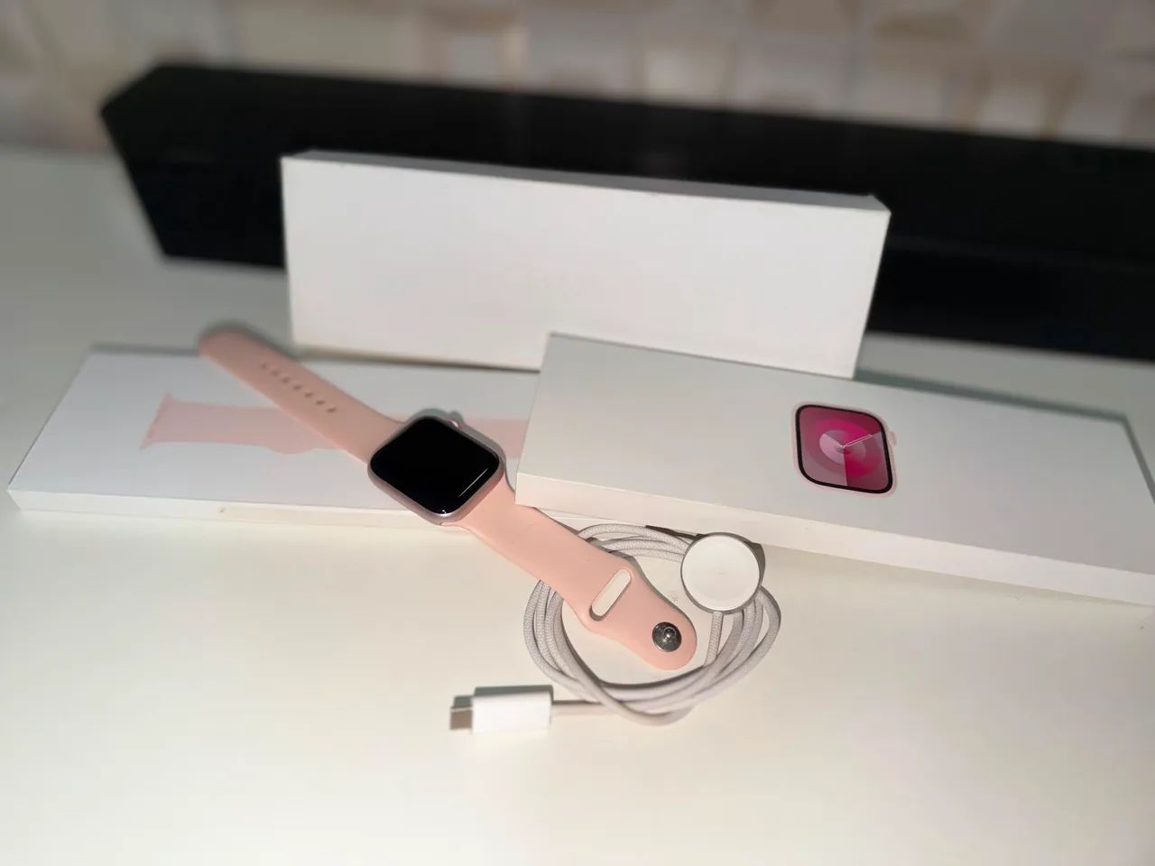 Relógio Apple Watch séries 9 pink 45MM - Foto 5