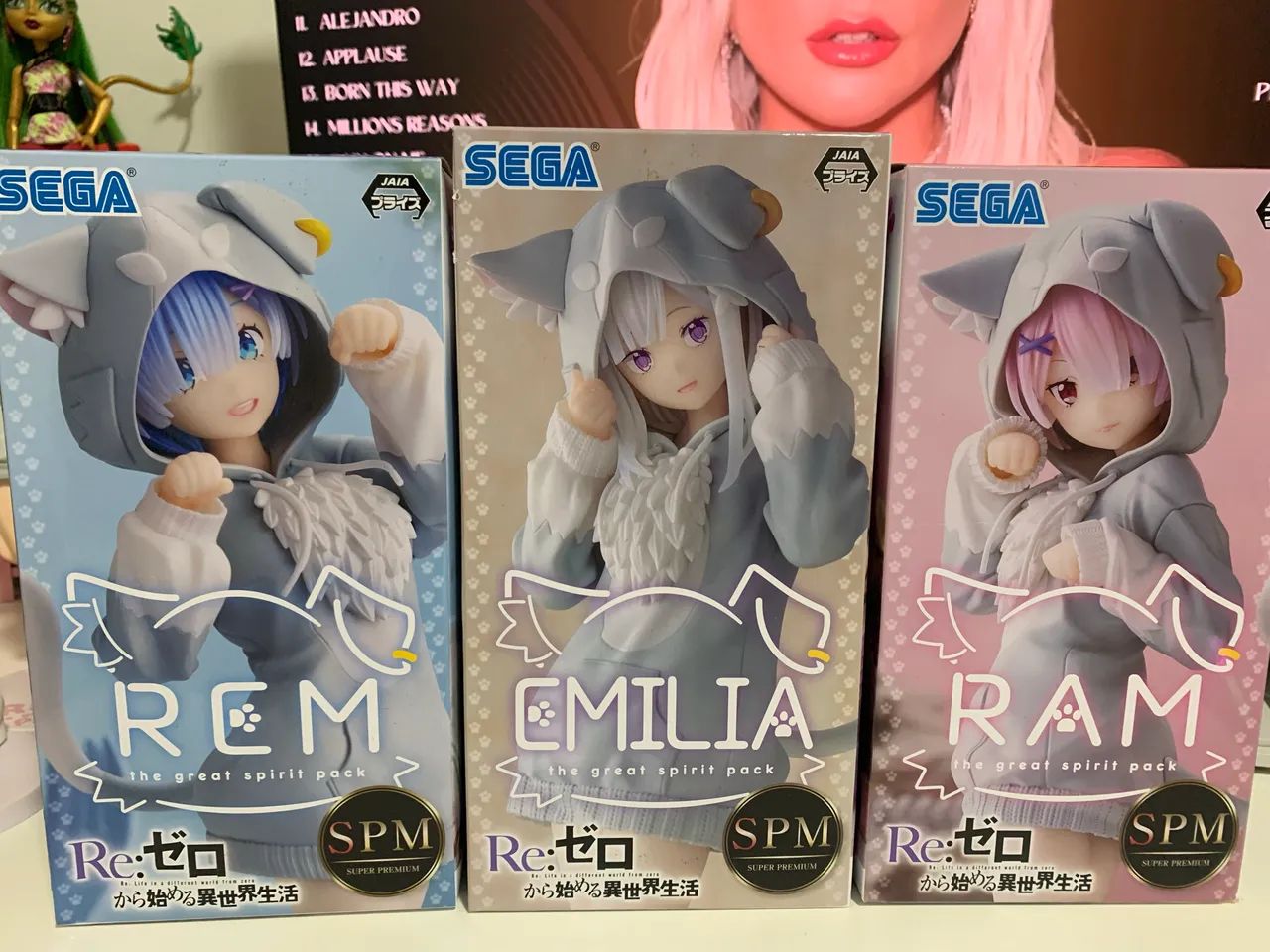 Lote Re:Zero SPM Sega (Rem, Ram e Emilia)