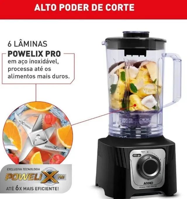 Liquidificador Arno Power Max 2200W Preto - 110V - Foto 6