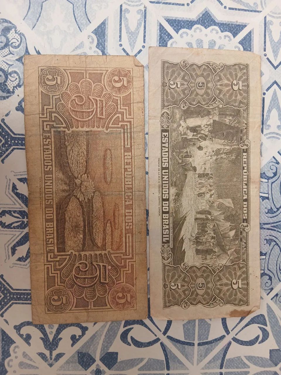 Nota cédula antiga 5 cruzeiros estampa 2 e 3 - Foto 2