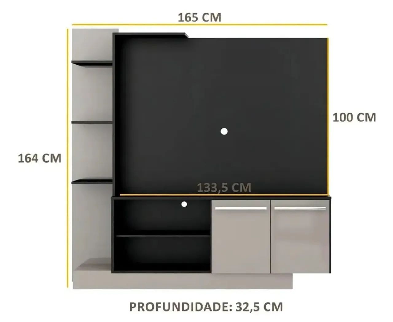 Rack de sala painel para TV até 55' - Foto 2