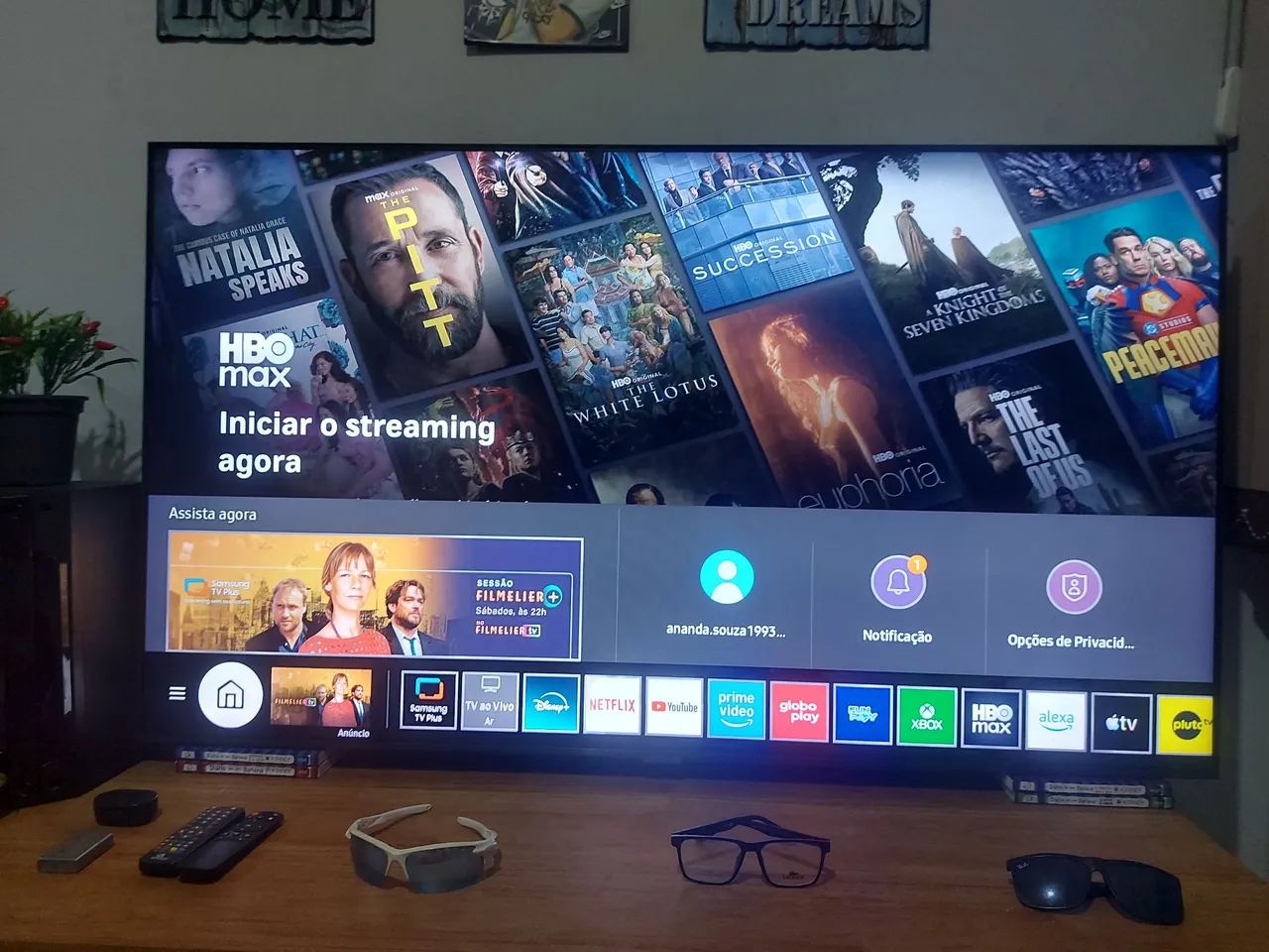 Smart tv Samsung 55 polegadas 4k cristal/Alexa/ Xbox  - Foto 5