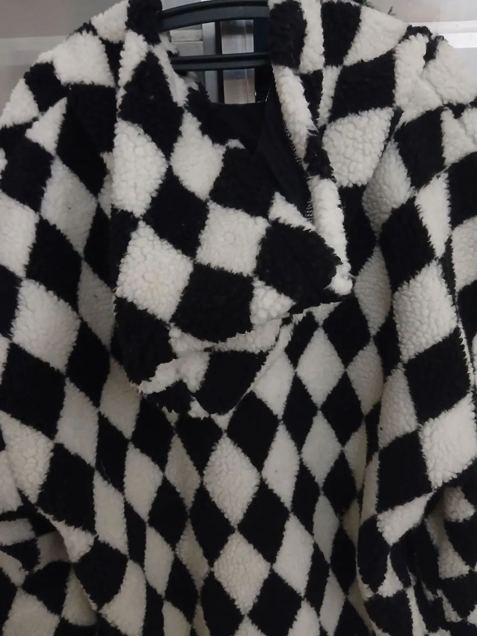 Jaqueta de lã xadrez  - Foto 2