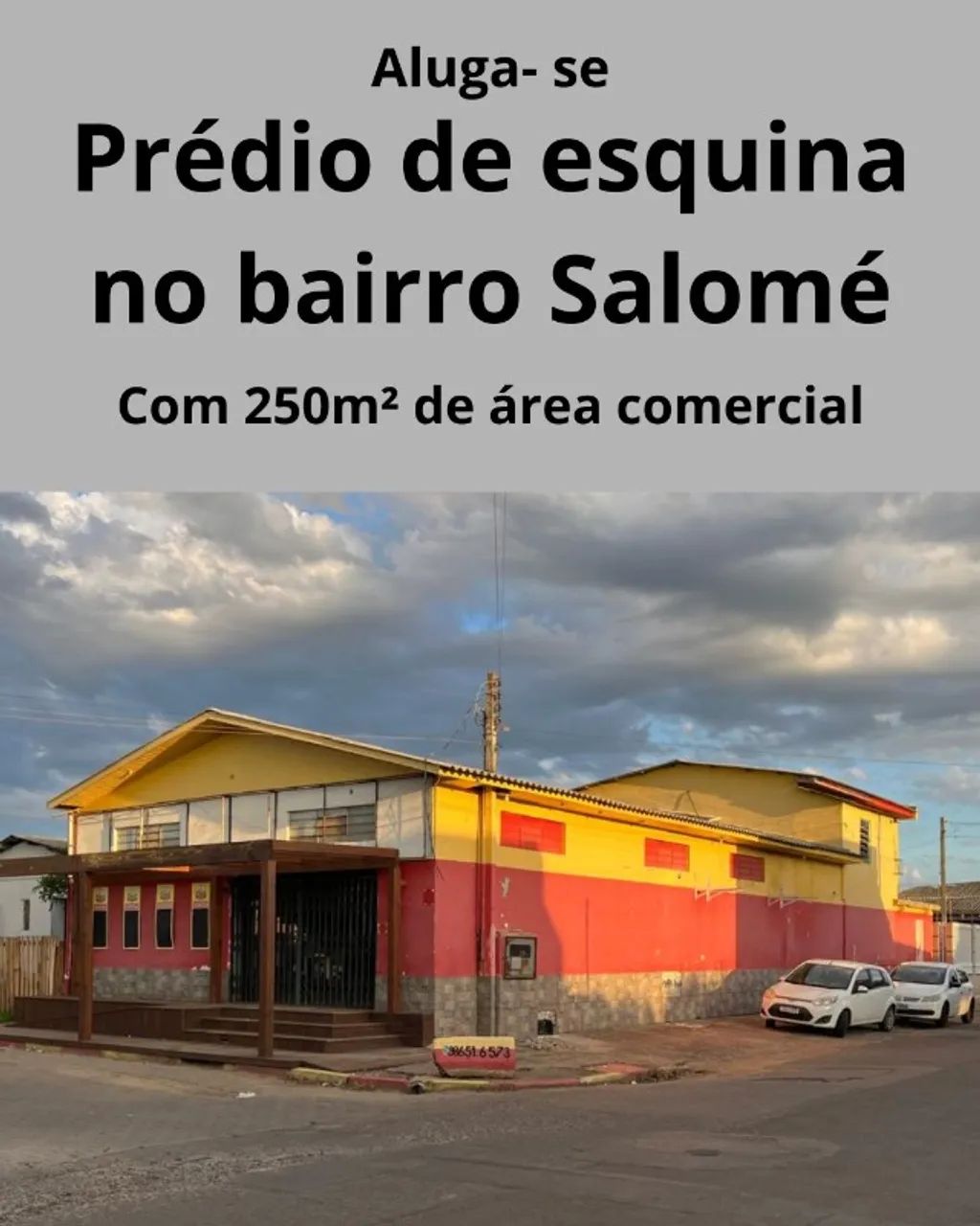 Prédio comercial com 250m² + apartamento, em Alvorada