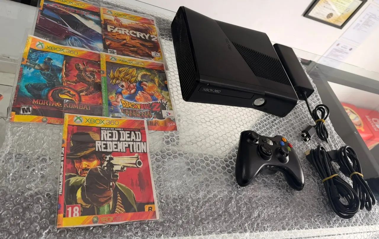 Xbox 360 Slim com jogos  - Foto 2