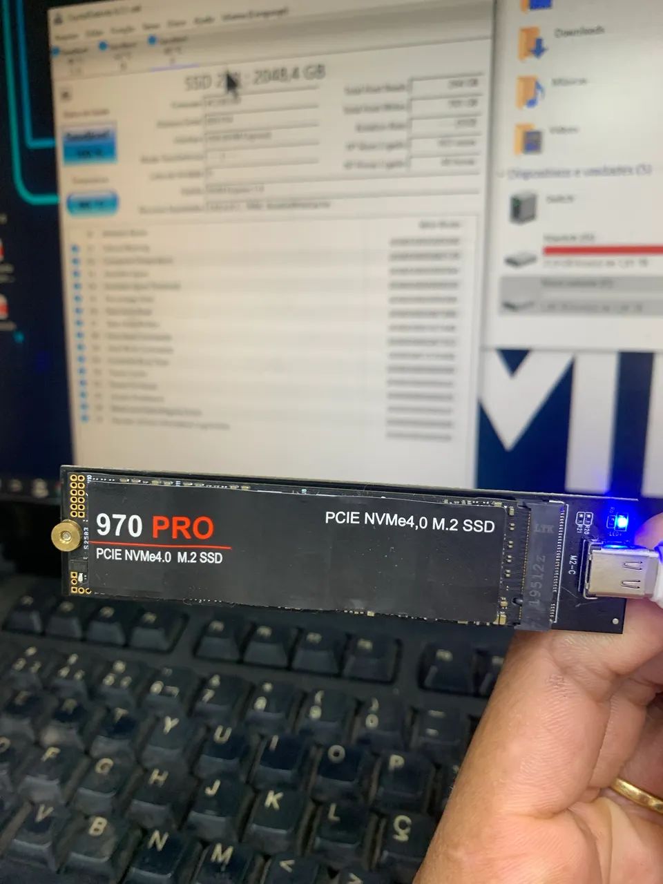 SSD NVME4 970 PRO 2TB 100% saudável 