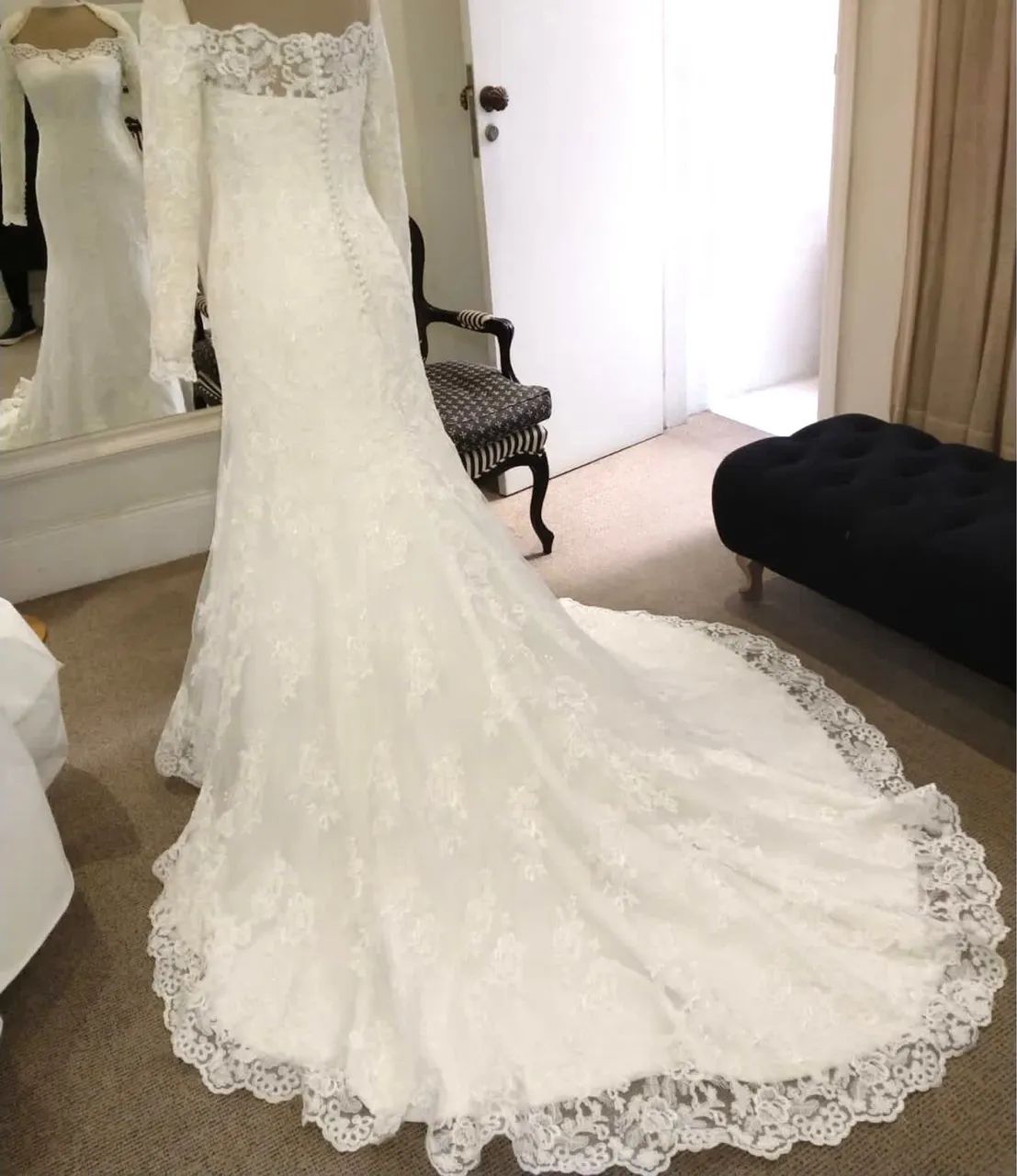 Vestido Noiva + véu 3,5m + saiote - Foto 4