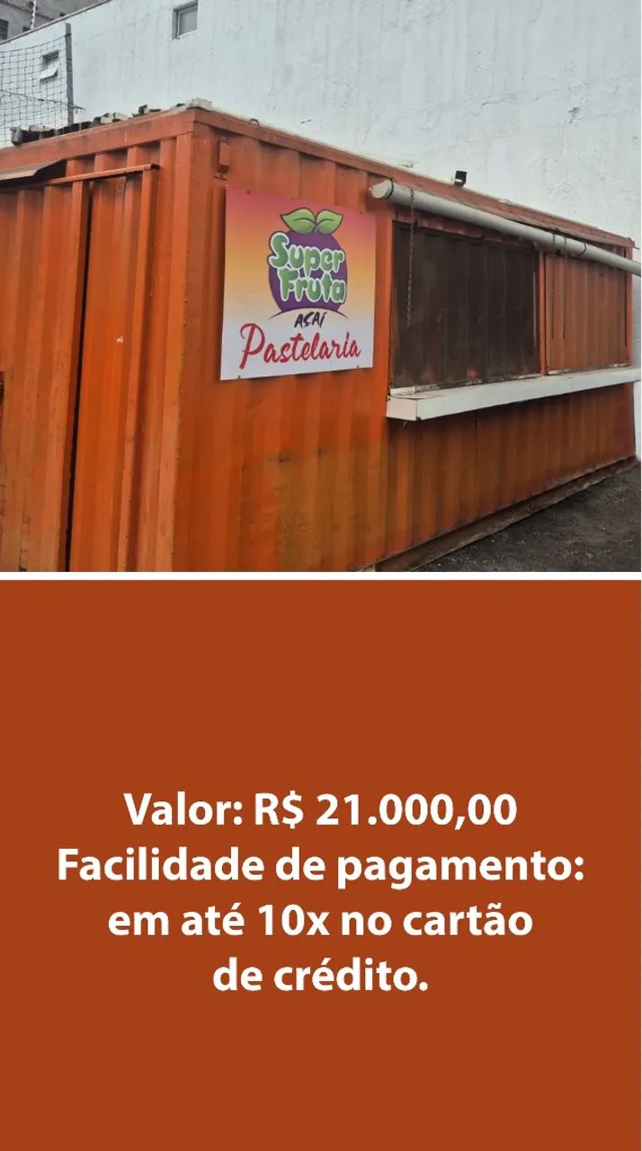 VENDE-SE CONTAINER COMPLETO - 6 METROS - Lanchonete/Quiosque - Foto 2