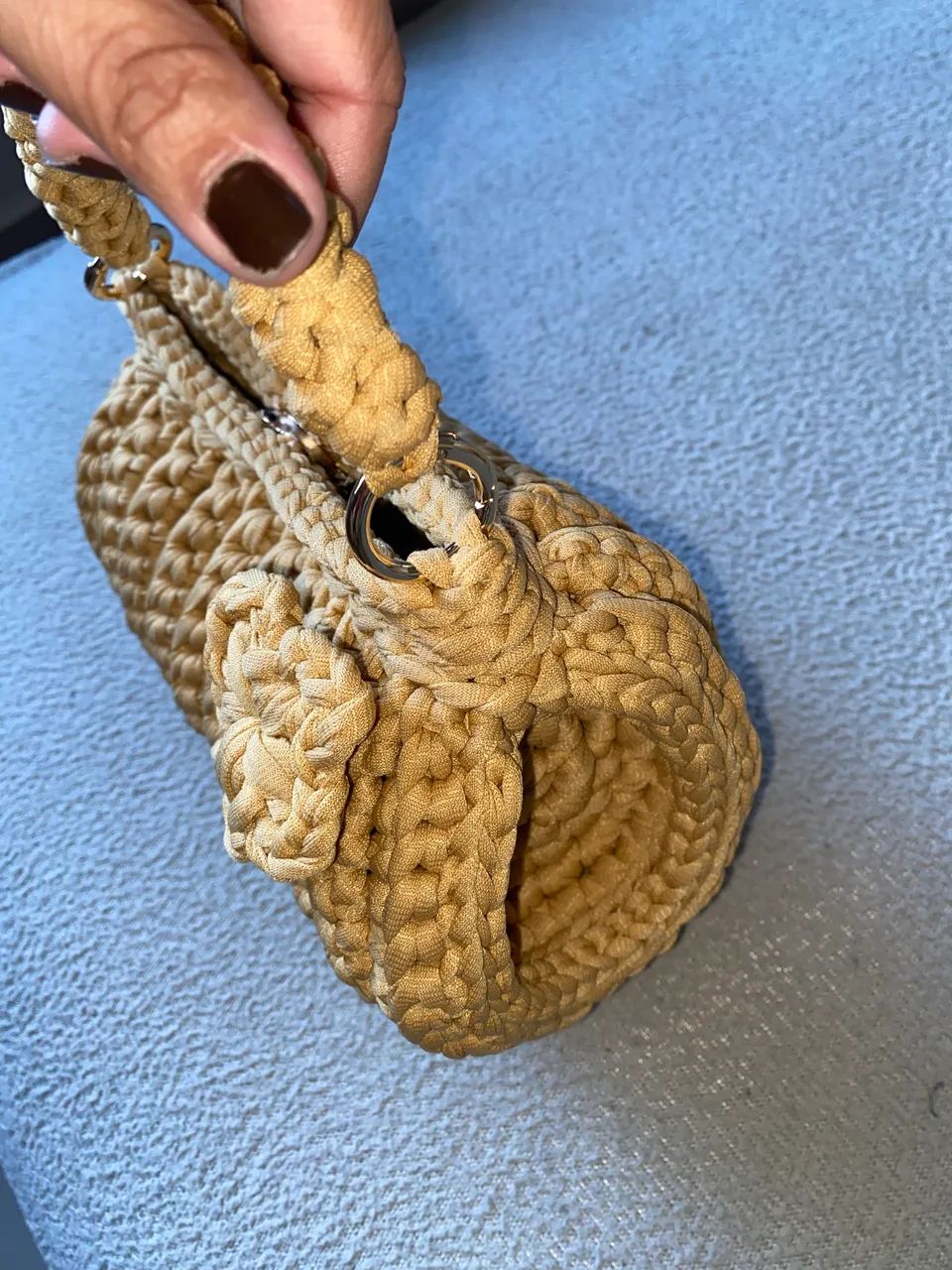 Bolsa de crochê feita a mão  - Foto 3