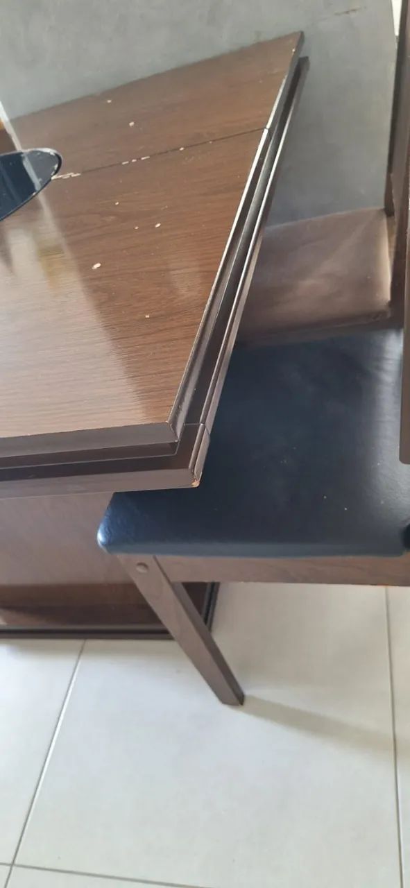 Mesa de Jantar com Centro Giratório - Marrom - Foto 3