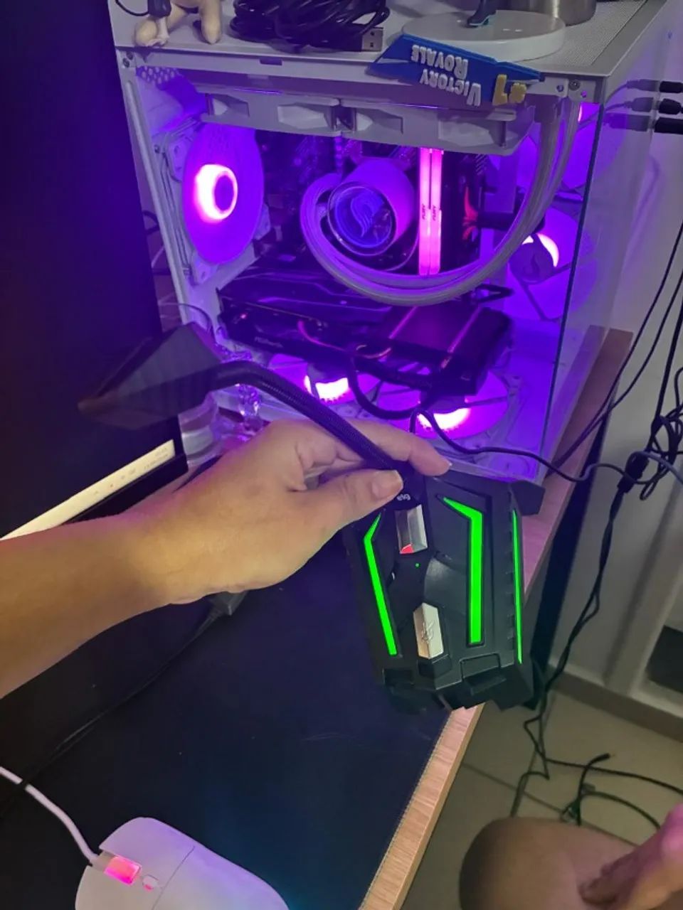 Microfone gamer de mesa