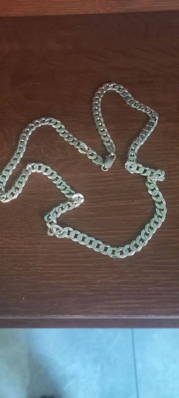 CORRENTE DE PRATA 925 - TIPO ESCAMA 70CM