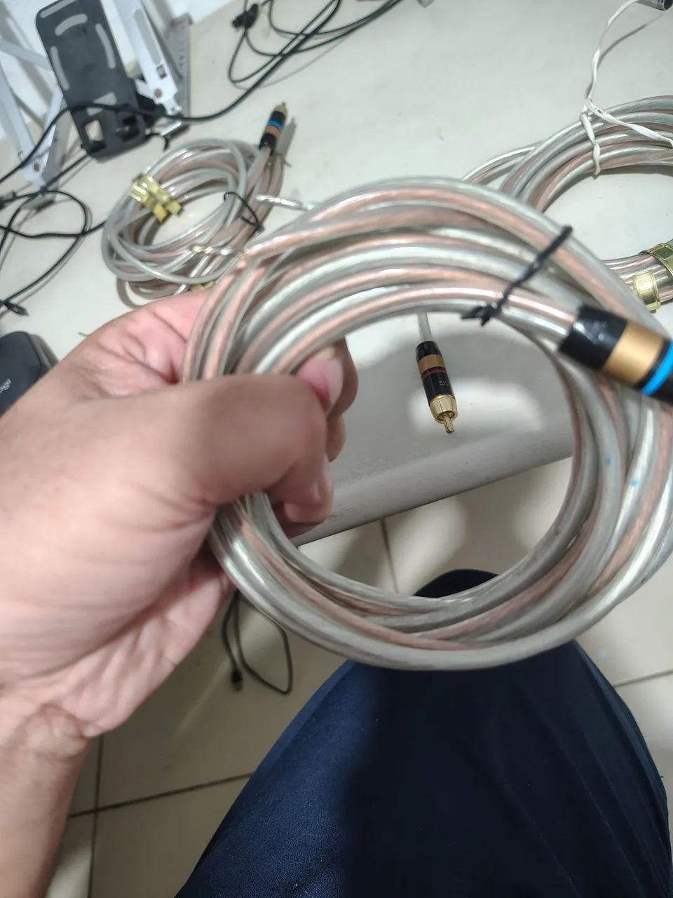 2 Pares de Cabos RCA para Caixas de Som ponta Solta YYTCG - Foto 5
