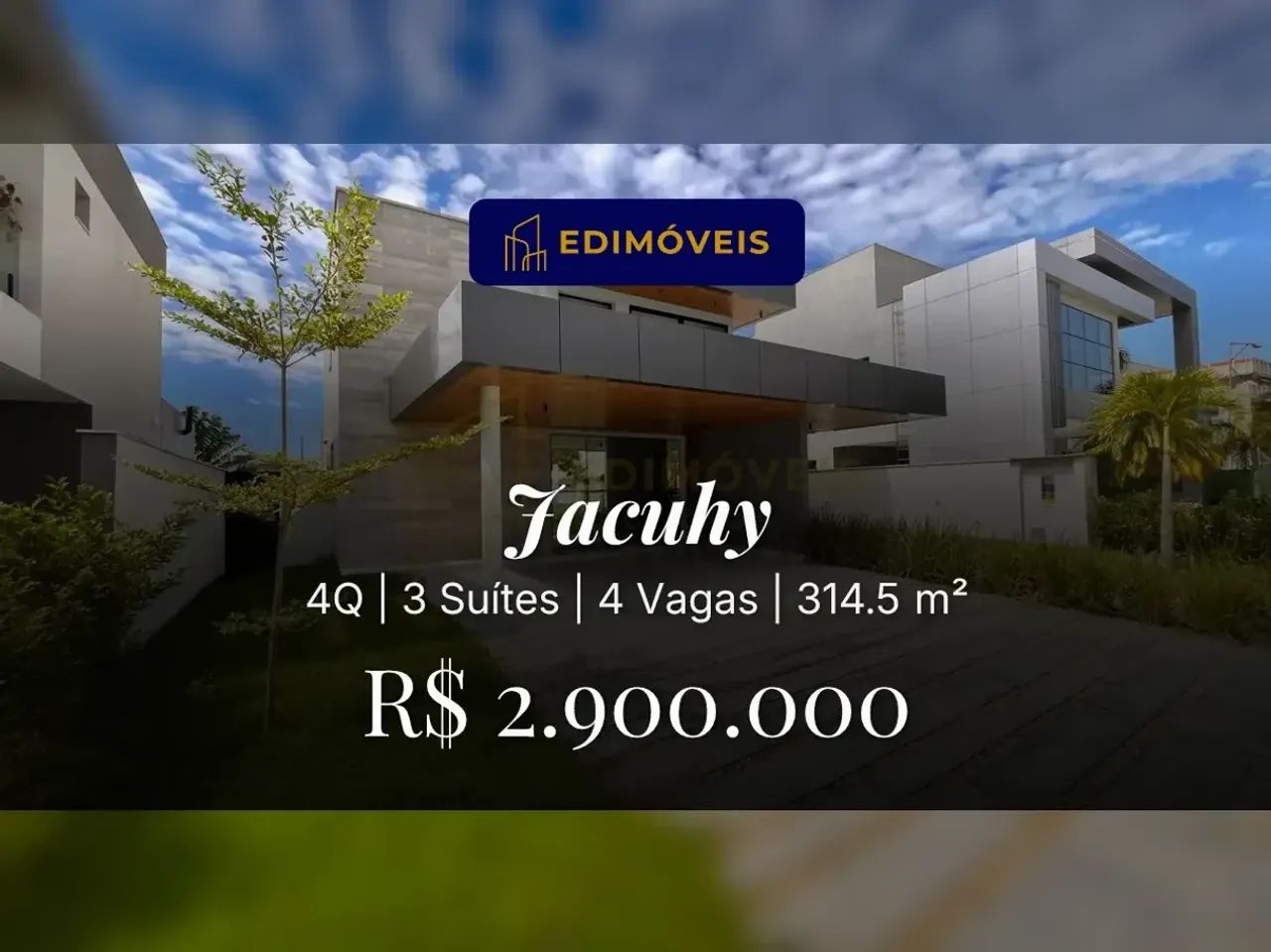 Jacuhy: Casa duplex de alto padrão com piscina e espaço gourmet!