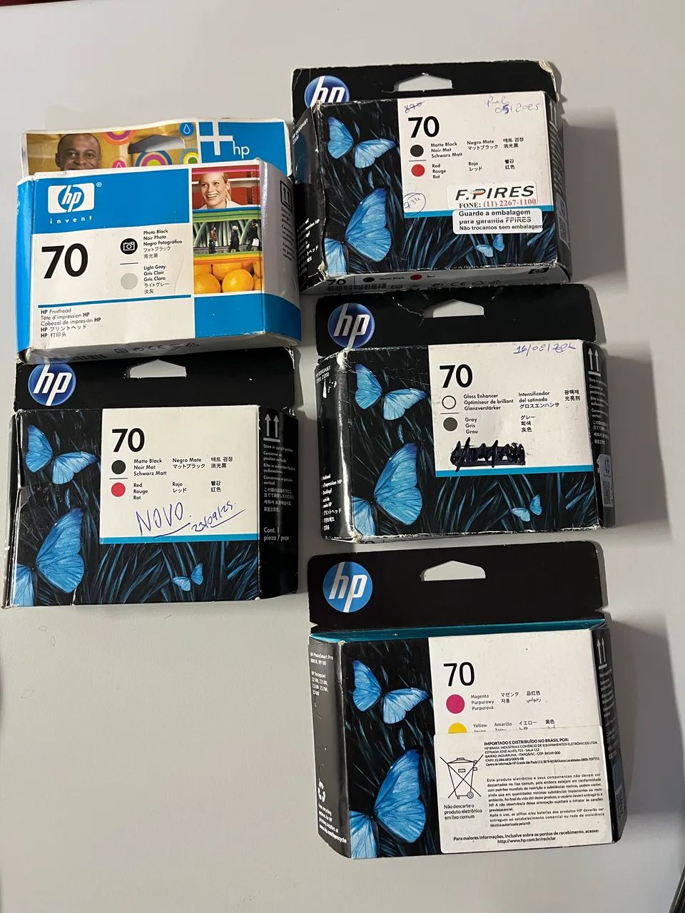 05 CABEÇAS HP 70 ORIGINAIS
