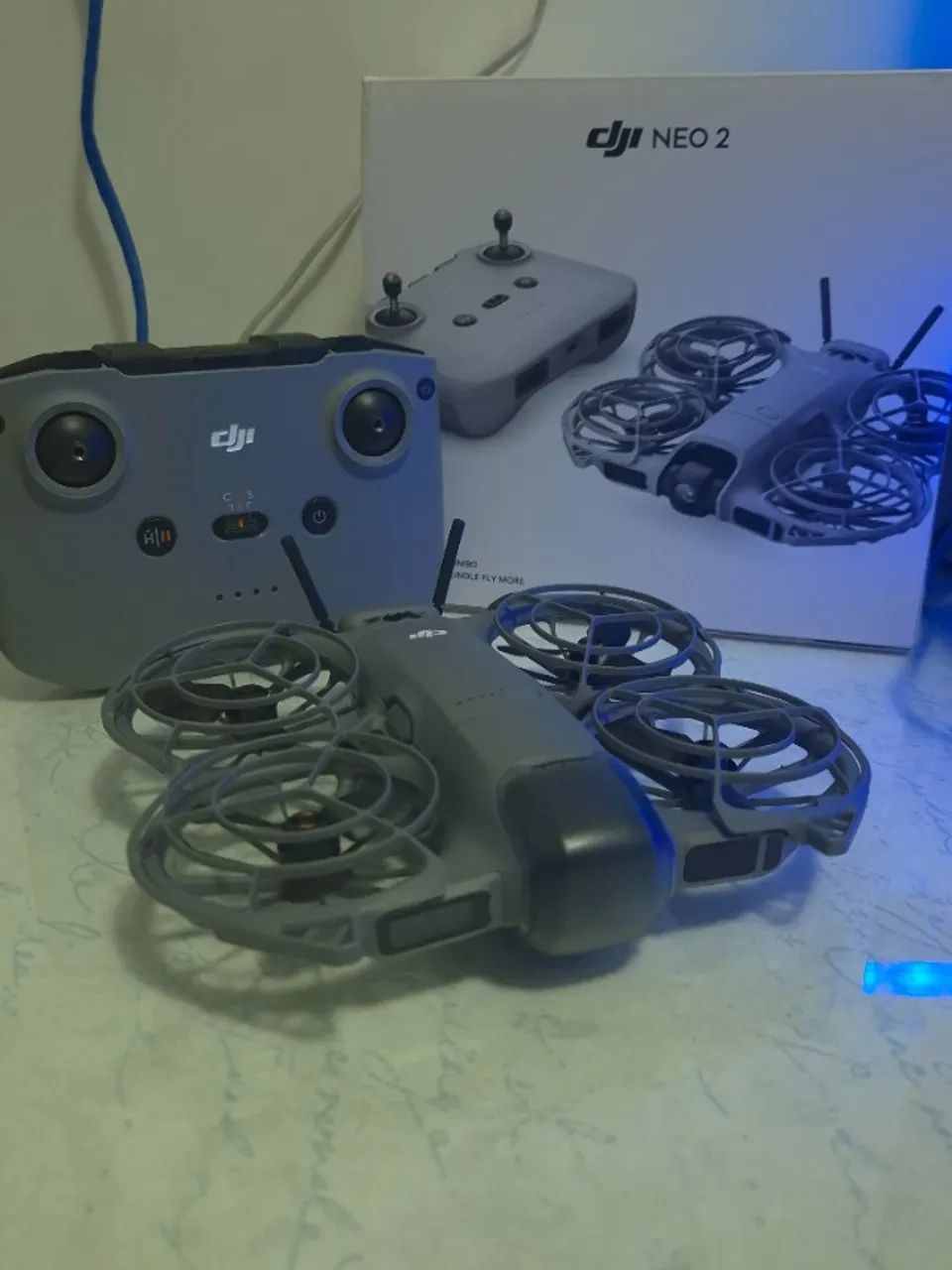 Drone DJI Neo 2 Fly More Combo Com Controle 0 Ciclos Zerado Nunca Ativado