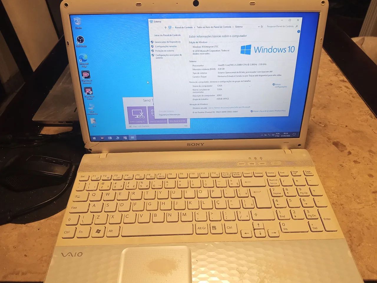 Notebook SonyVaio
