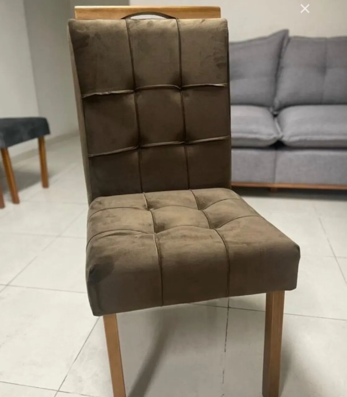 Conjunto Mesa Ônix 90 com 4 Cadeiras Estofadas - Foto 2