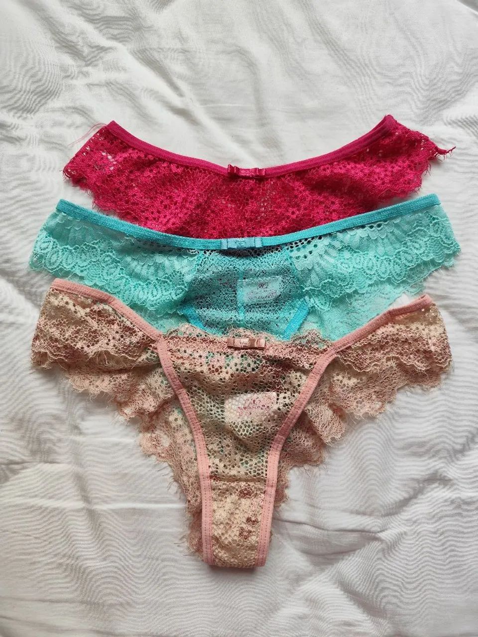 Kit com 3 conjuntos lingerie tamanho P - Foto 2