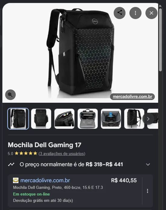 Mochila Dell Gaming 17