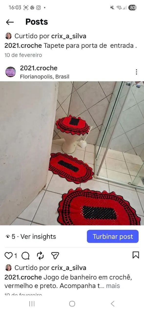jogo de banheiro em crochê
