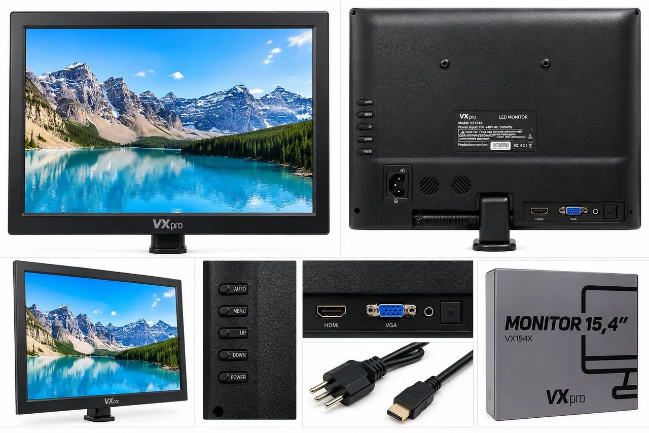 Monitor VX Pro VX154X LED 15,4" HDMI VGA - Foto 2