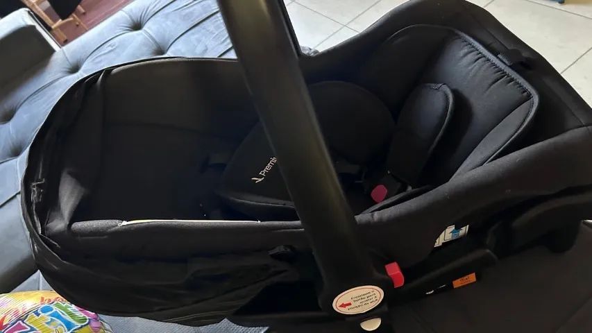 Carrinho Kansas Trio Bebê Conforto e Base Premium Baby Preto - Foto 4