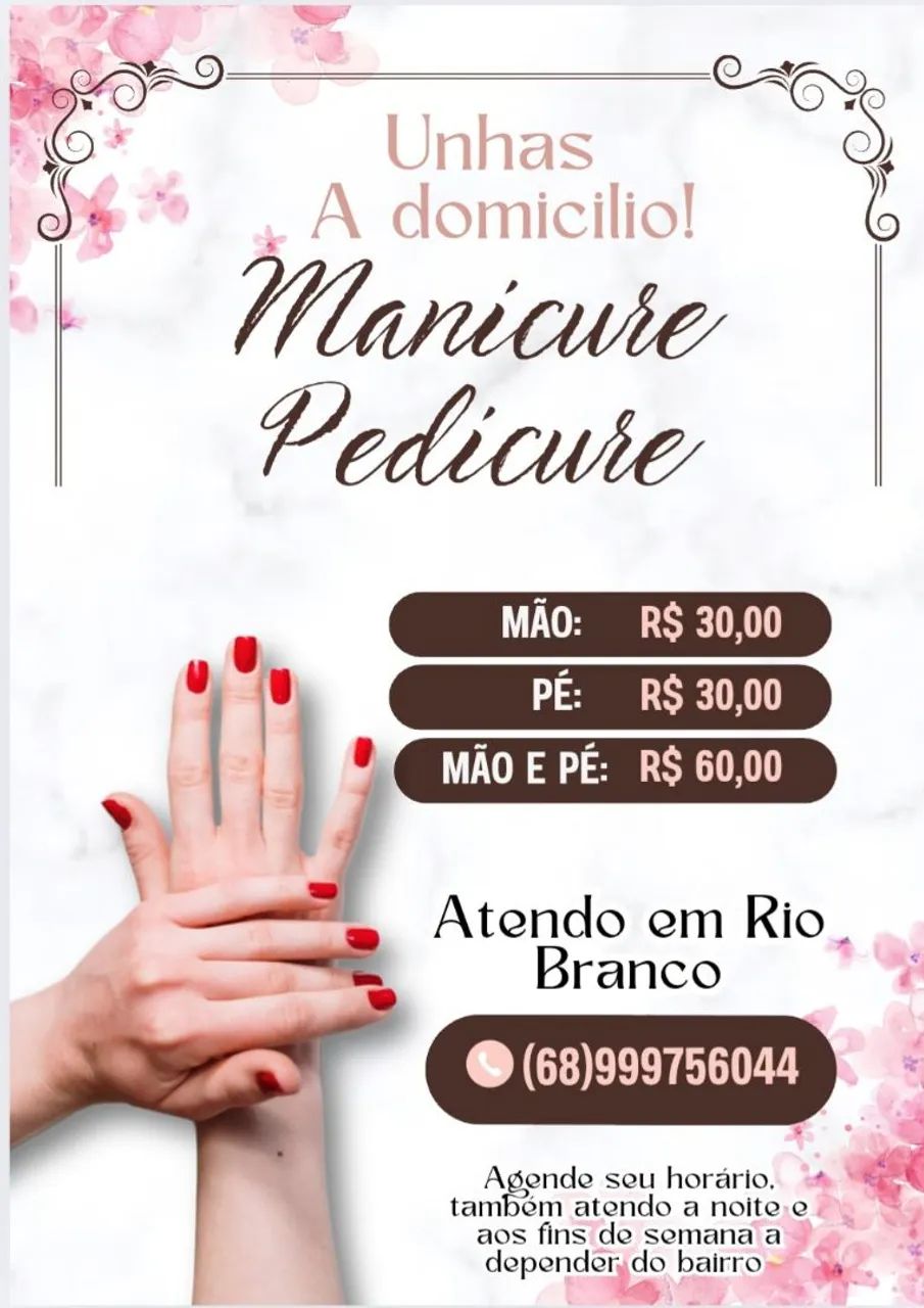 Faço unhas a domicilio em Rio Branco 