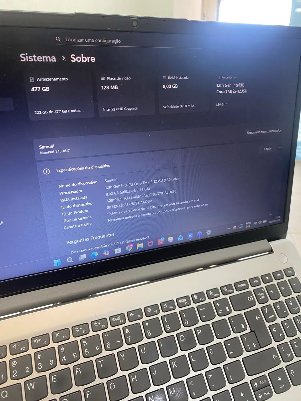 Notebook core I5 - 8GB de RAM + SSD - Foto 3