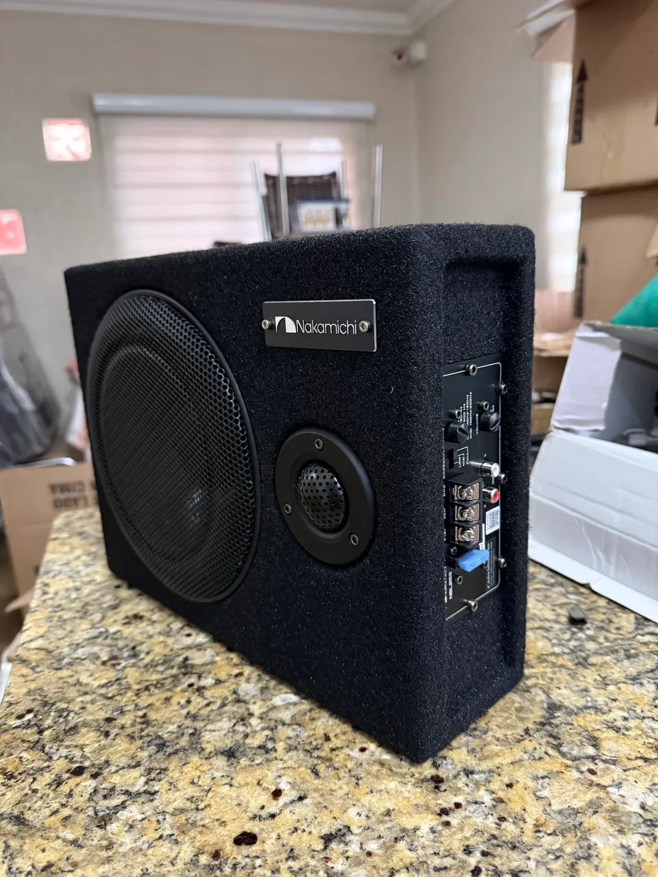 Caixa subwoofer madeira acústica 8 polegadas reforçada - Foto 4