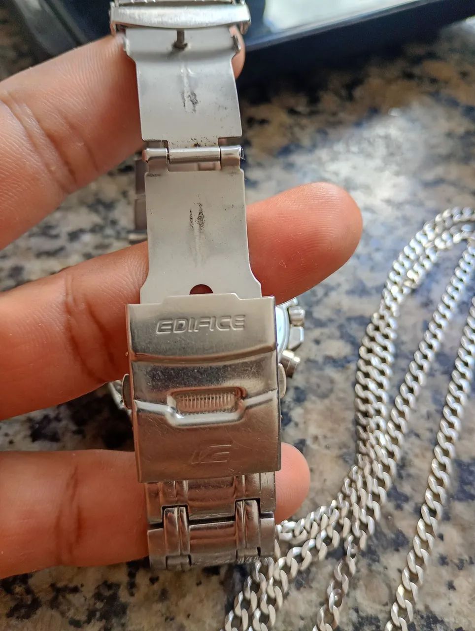 Relógio Cássio com com cordão de prata  - Foto 4