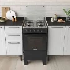 FOGAO PISO ATLAS 4 BOCAS COLISEUM A GAS PLUS PRETO 300000720 - Foto 3