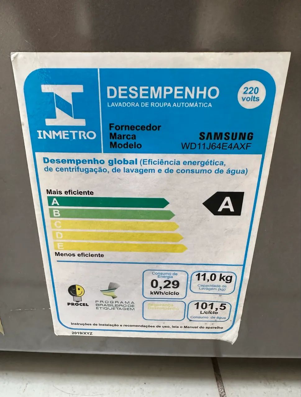 Lava e Seca Samsung Ecobubble com Wi-Fi- WD11J64E4AXF - Foto 3