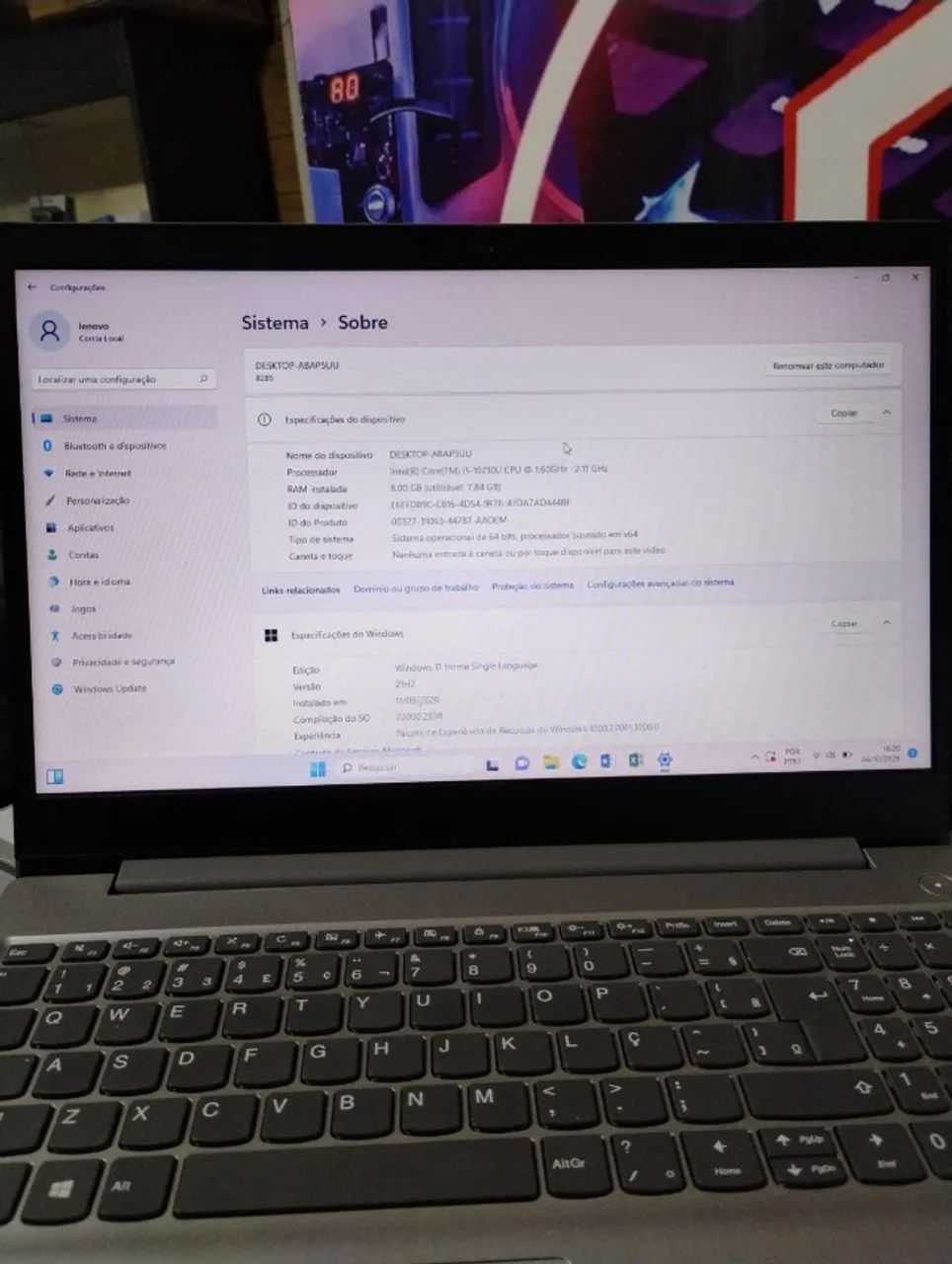 NOTEBOOK NOVO - LENOVO / Intel Core i5 de 10ª geração - Foto 2