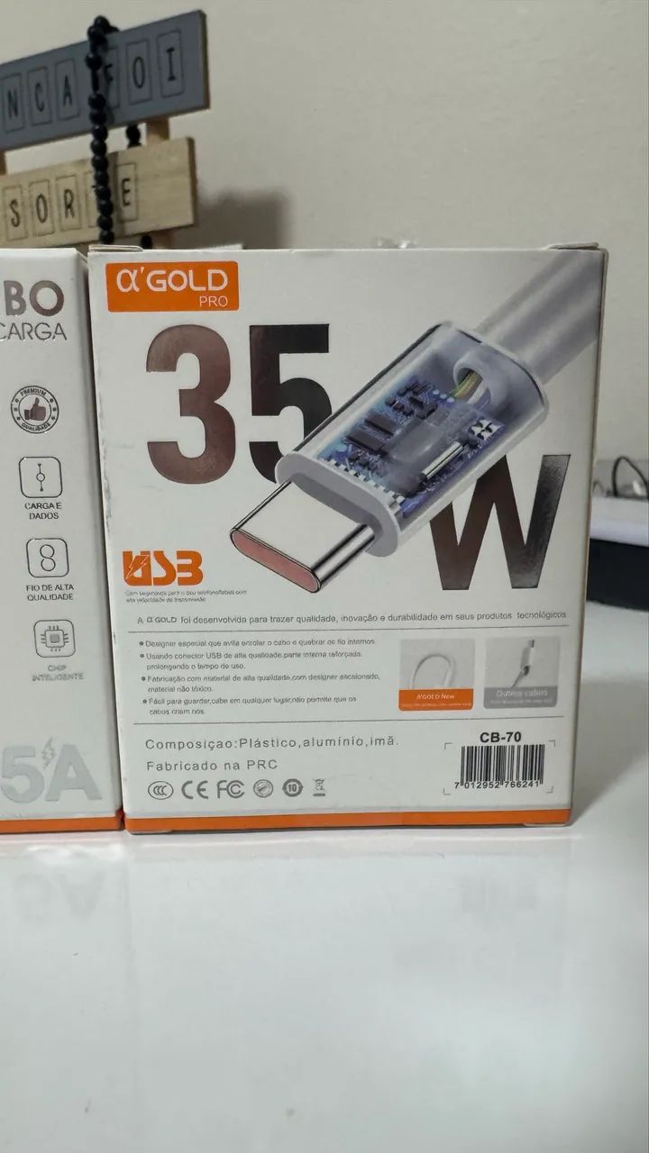 Cabo GOlD USB é Tipo C / Micro  - Foto 4