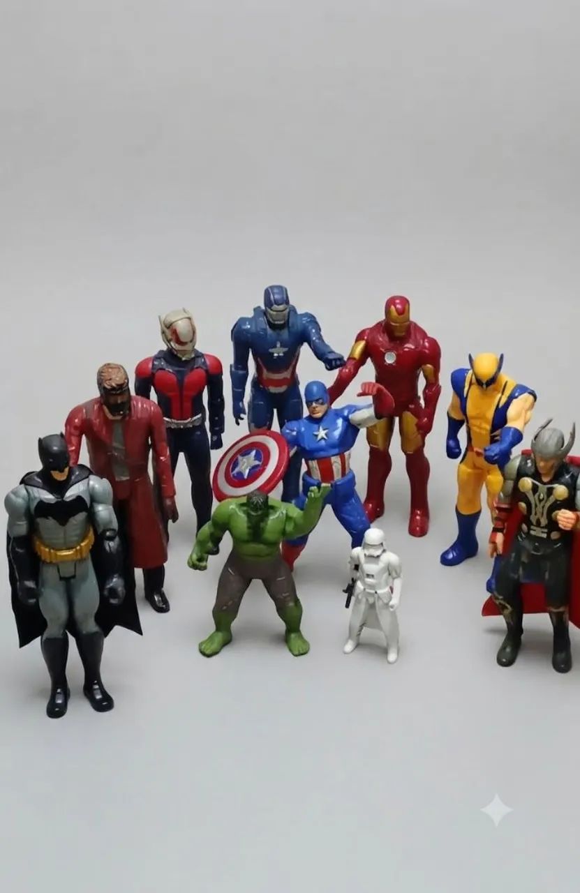 LOTES DE BONECOS MARVEL, DC E STAR WARS