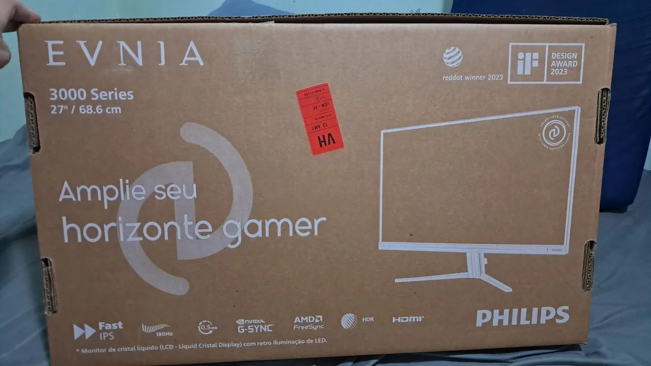 Monitor 27 pol evnia 180 hz na caixa com nf